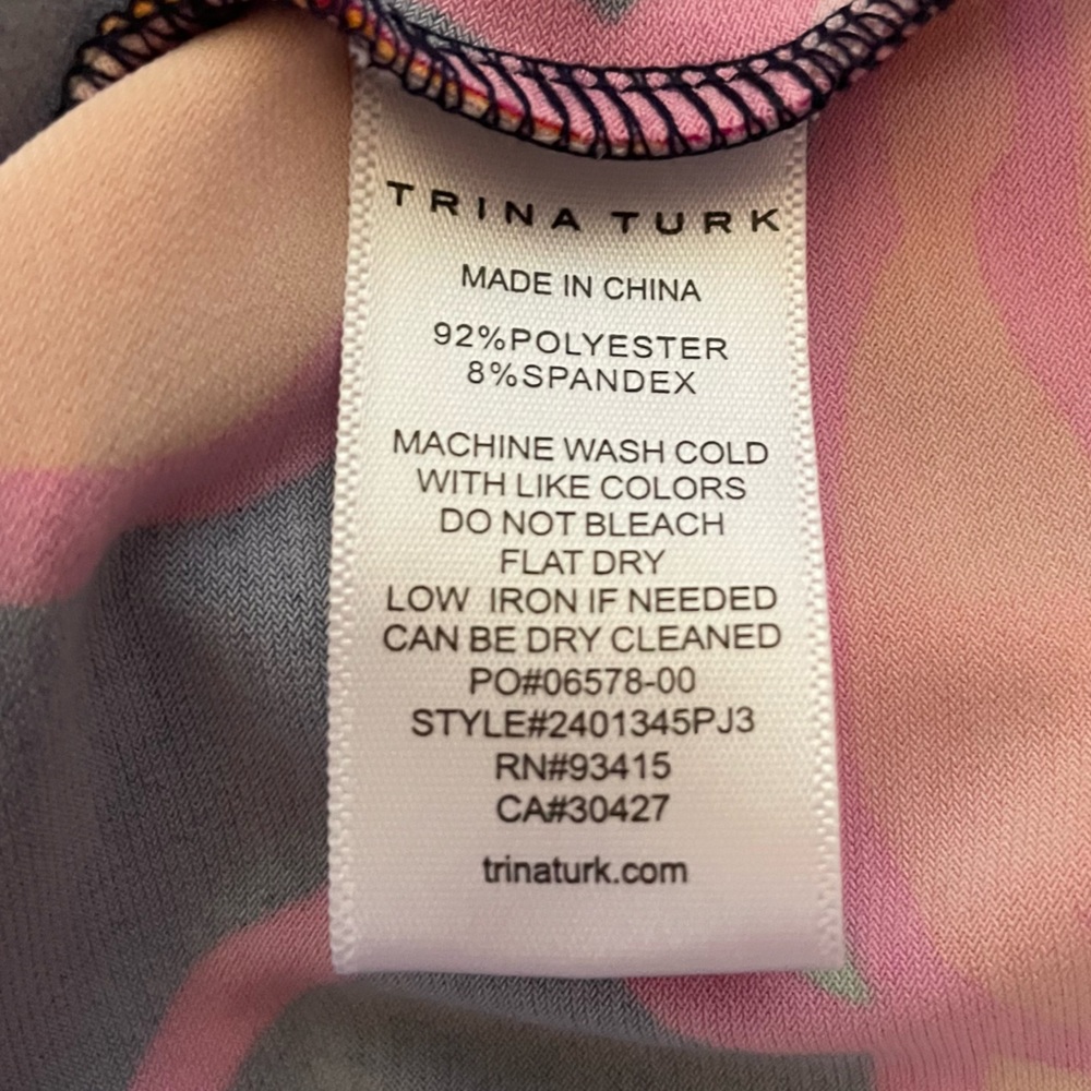 Trina Turk Vinet Floral Split-Sleeve Dress Small NWT - Picture 6 of 8